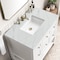 James Martin Vanities Breckenridge 36in Single Vanity, Bright White w/ 3 CM Ethereal Noctis Top 330-V36-BW-3ENC - alternate 7